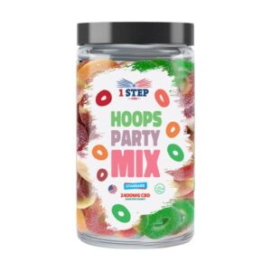 1 Step CBD Standard CBD Hoops Party Mix Gummies 2400mg (800mg)