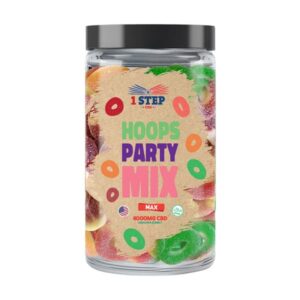 1 Step CBD Max CBD Hoops Party Mix Gummies 4000mg (800g)
