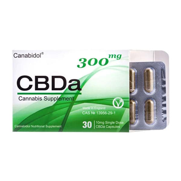 Cbd By British Cannabis 300mg Cbda Cannabis Capsules – 30 Caps