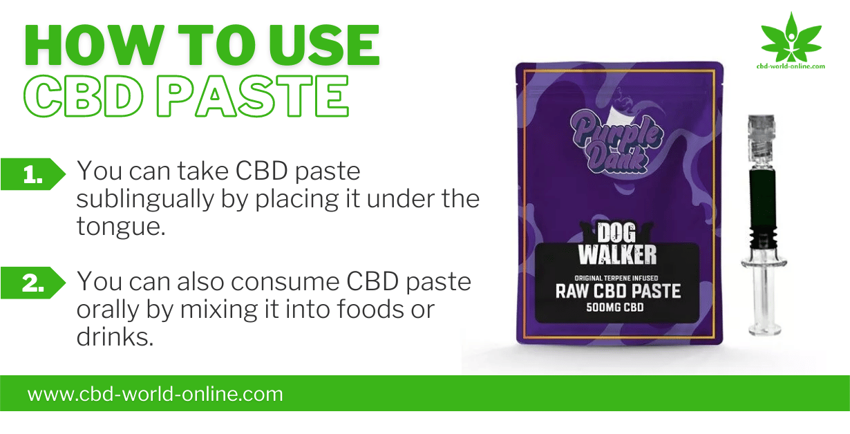 How to use CBD Paste