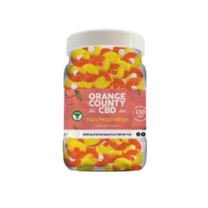 Orange County Cbd 1600mg Cbd Fizzy Peach Rings – Large Tub