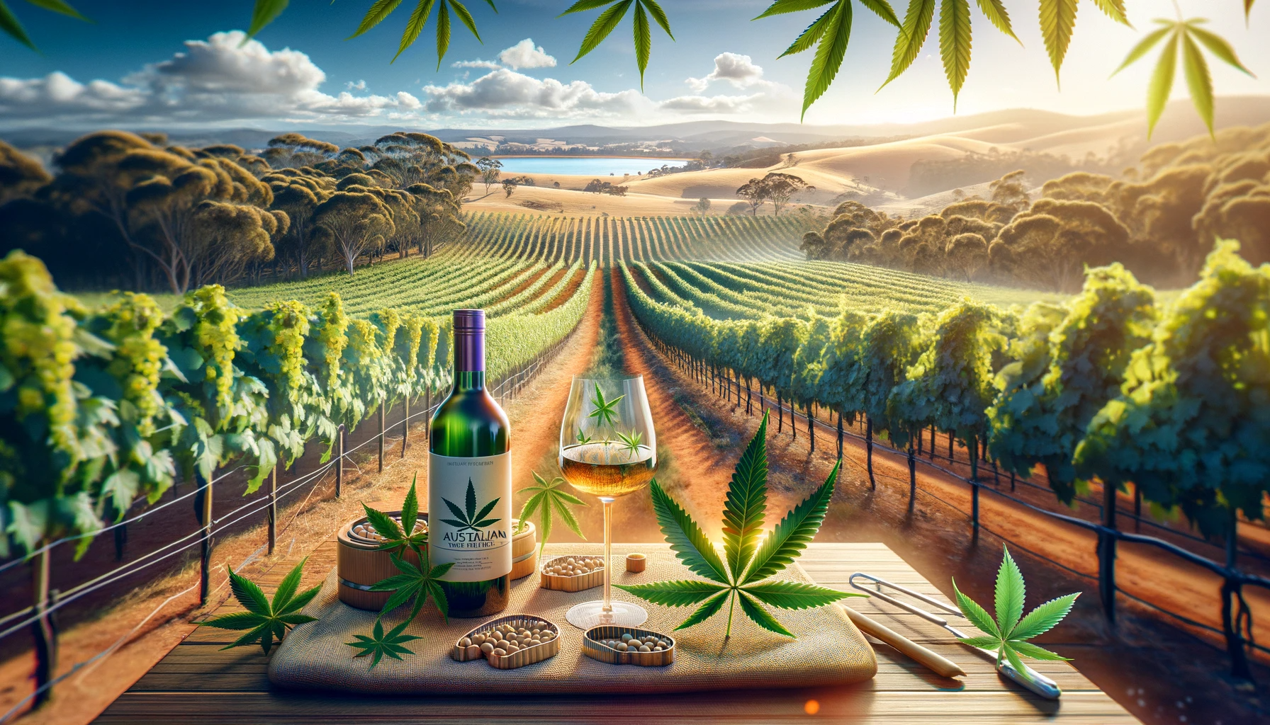photo-quality 16_9 image for 'Australian Wine Country_ The Rise of CBD-Infused Wines'.